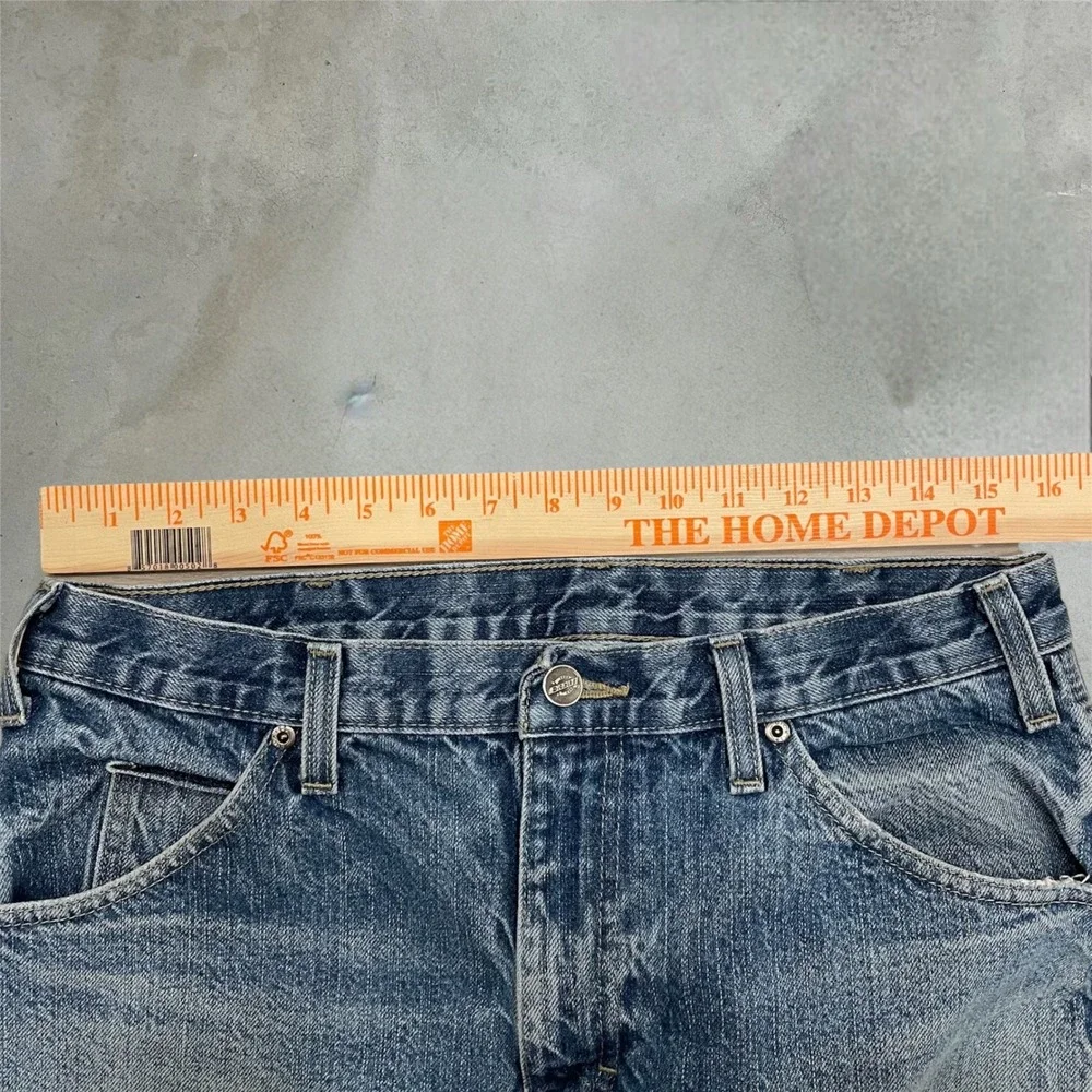 Y2K Distressed Dickies Carpenter Jeans 32x32 Blue Denim Workwear Grunge Skater